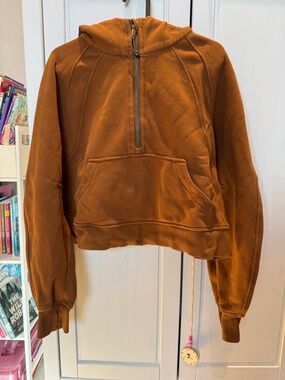 Lululemon Cropped Hoodie Brown Pullover Thumbholes